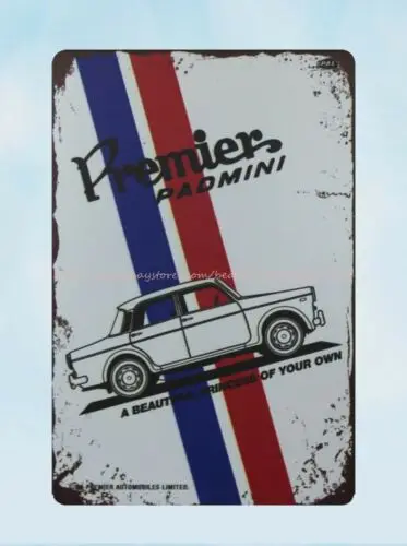 buy wall art Premier Padmini old car automotive metal tin sign