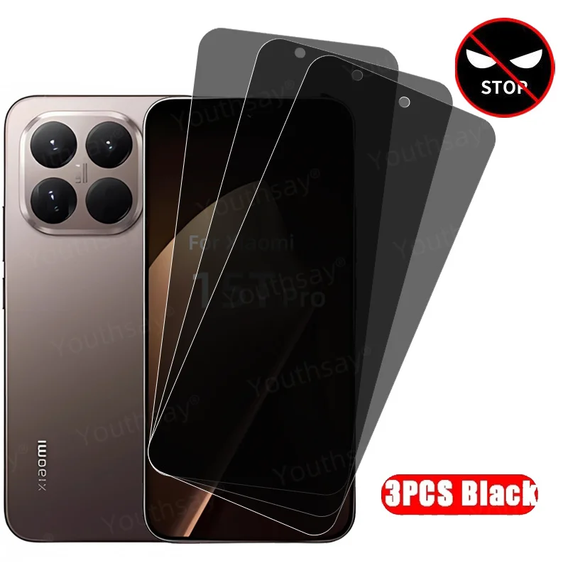 Xiaomi 15T Pro用プライバシー保護フィルム 強化ガラス製覗き見防止