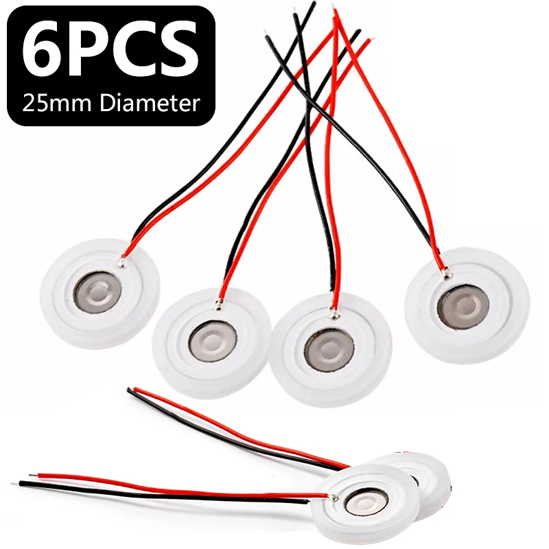 

6 шт./партия, керамические диски с проводом и уплотнительным кольцом, 25 мм