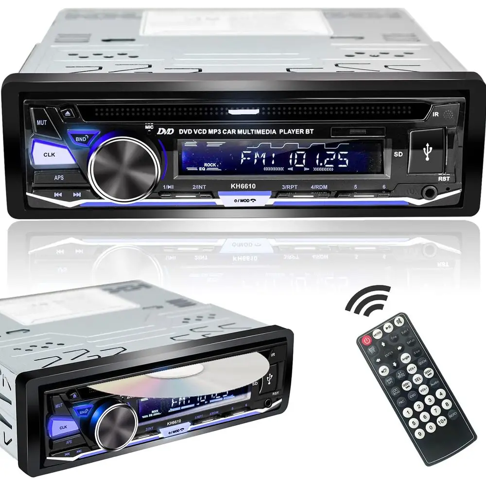 

Компактная автомобильная магнитола с CD/DVD, Bluetooth, AM/FM RDS-радио, входами USB/SD/AUX
