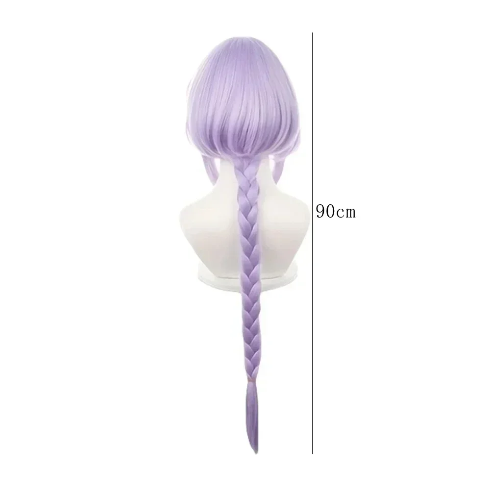 Qiqi Cosplay Wigs Light Purple Genshin Impact Anime Role Play Heat Resistant Synthetic Hair Props