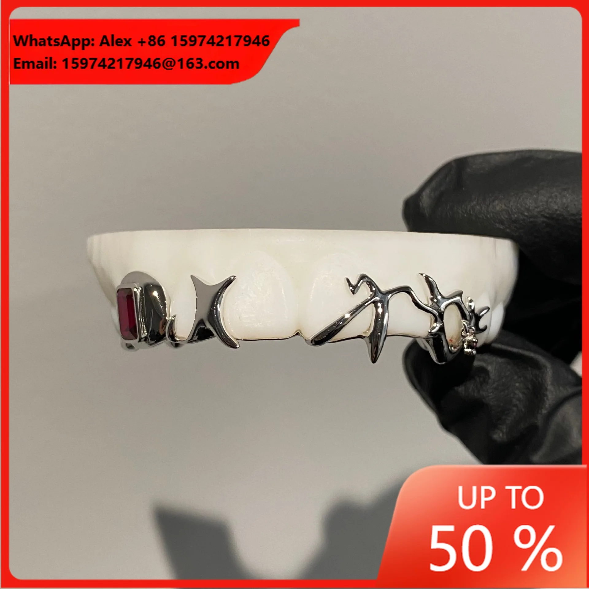 Red Diamond Grill Top 2 European And American Cross-border Hot-selling Grillz