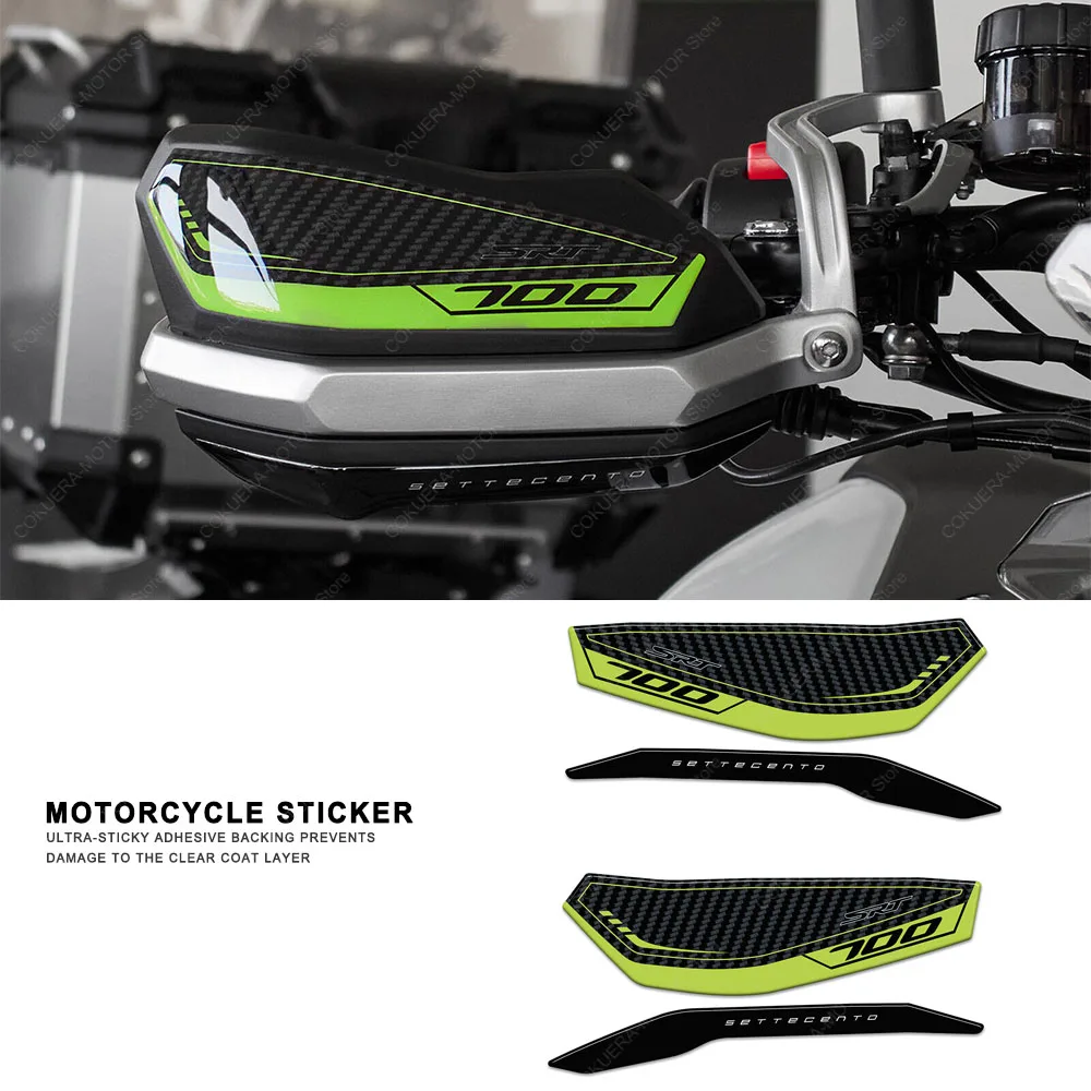 SRT 700 X 2024 Motorcycle 3D Epoxy Resin Sticker Hand Guard Protection Sticker Kit For QJ Motor SRT 700 X