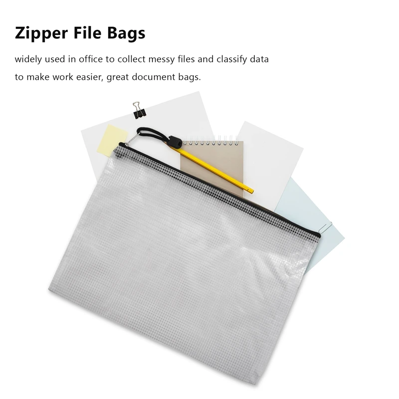 20 piezas-bolsa B5 con cremallera para documentos, almacenamiento de juegos de mesa con cremallera para oficina, escuela, hogar y viaje, 11,4x8,2 pulgadas
