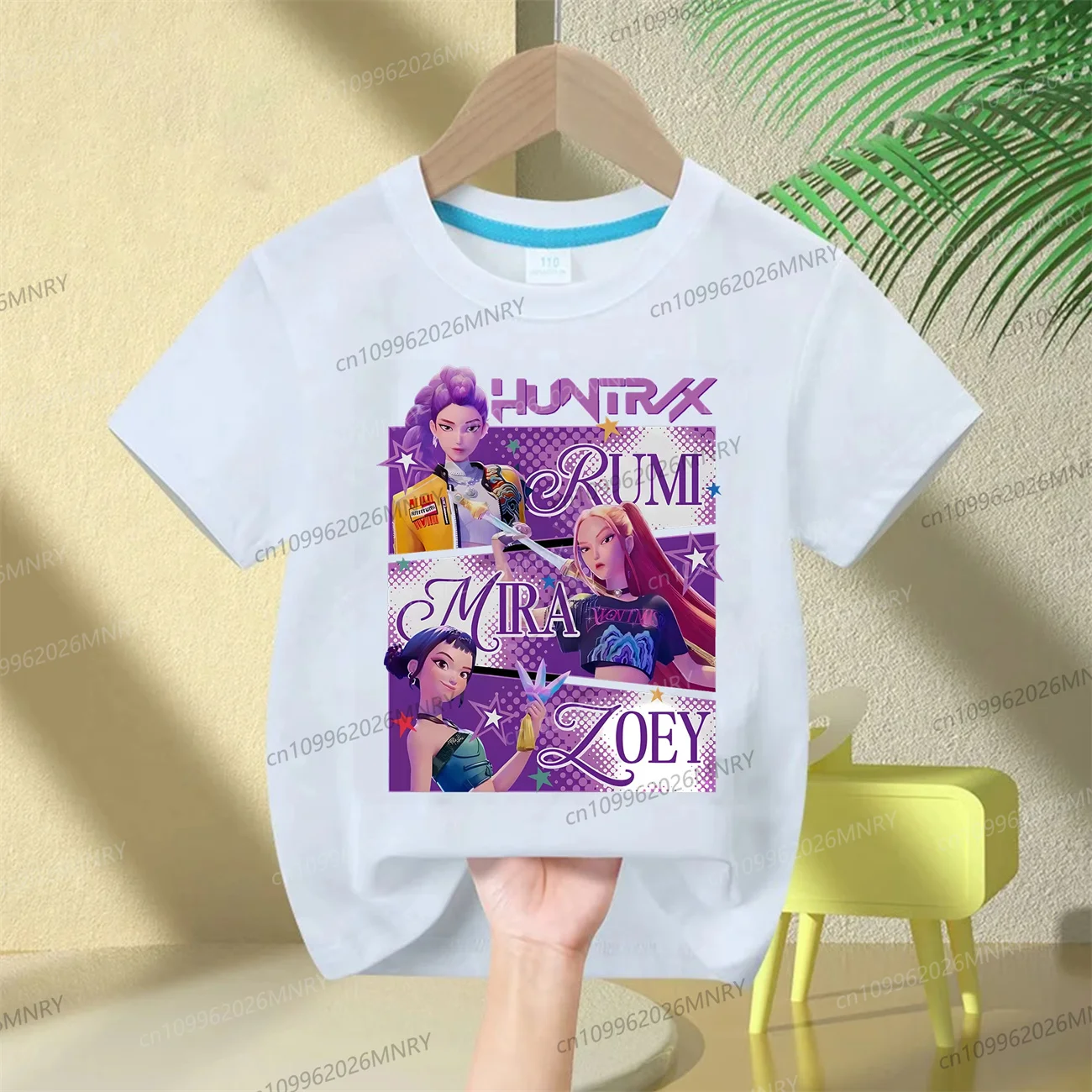 

Детская одежда Kpop Demon Hunters, футболка с короткими рукавами, милая футболка Kpop Demon Hunters Tiger Girl, одежда для мальчиков и девочек, футболка