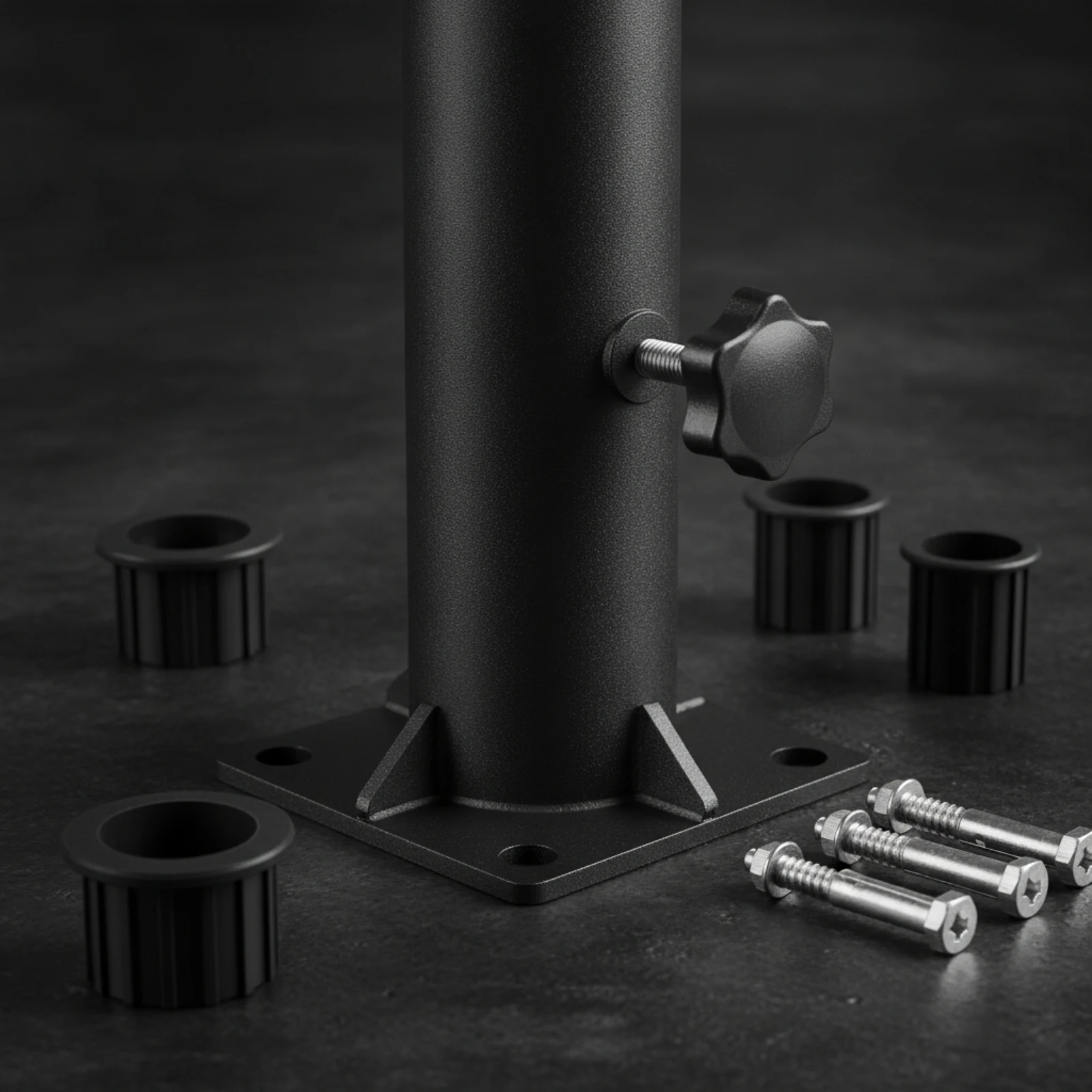 Metal Outdoor Umbrella Stand Heavy-Duty Umbrella Stand with Sleeve Inserts Corrosion-Resistant Powder-Coated