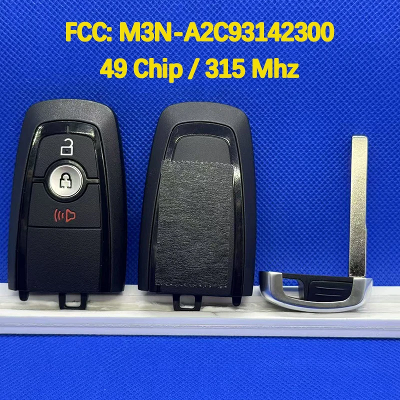 CN018080 Original 3 Buttons Smart Remote Key FCC M3N-A2C93142300 49 Chip 315MHz For Ford Fusion Edge Explorer Mustang 2017-2020