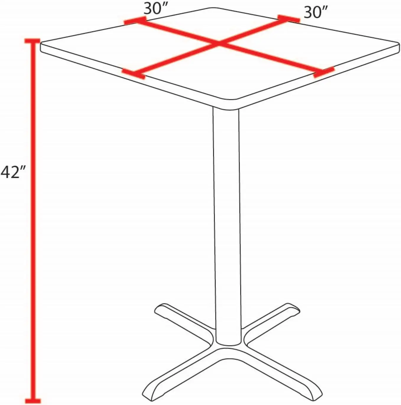 Cain-30 "Mesa De Café Quadrada, Cinza