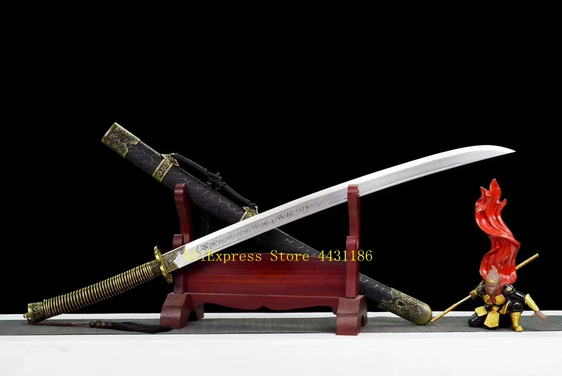 Plum Blossom Saber Jian Battle Knife High Carbon Steel Blade Chinese Qing Dynasty Imperial Bodyguard KungFu Broad Sword