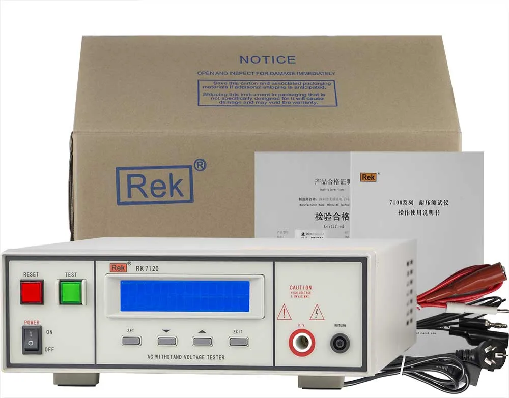 CHina REK RK7120 AC DC Programmable Withstanding Voltage Tester / 5KV 6KV / PLC Interface