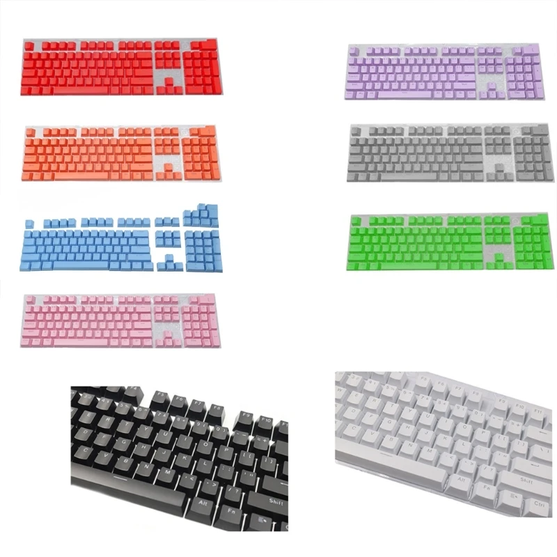 

104pcs ABS Backlit Keycap OEM Profile for Mechanical Gaming Keyboard Black Blue Green Gray Orange Pink Purple Red White