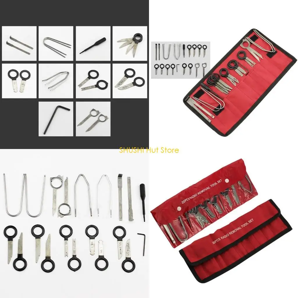 

20 Pcs Car Speaker Disassembly Tool Set Auto Stereo Removal Radio Keys Remove D57B