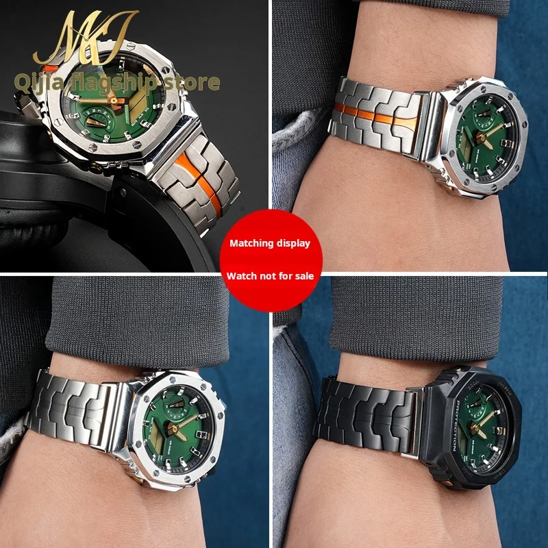 ل كاسيو G-SHOCK GA2100 2110 GA-B2100 حزام الساعات سبائك التيتانيوم محول سريع GA-2100 حزام نشر مشبك ساعة اكسسوارات