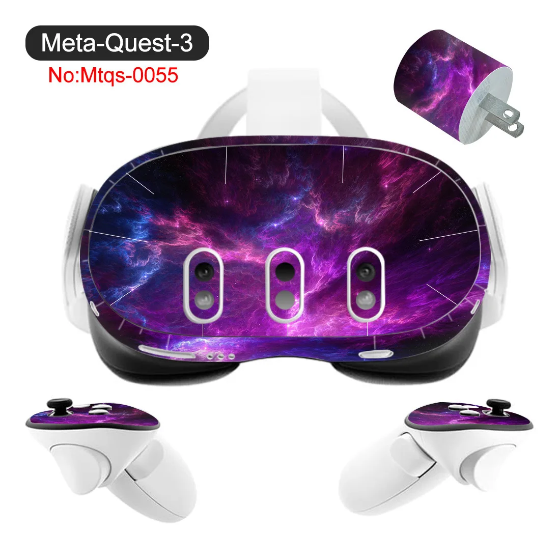 ملصق جلدي واقي مضاد للخدش لوحدة تحكم Meta Quest 3 وسماعة الرأس مجموعة كاملة