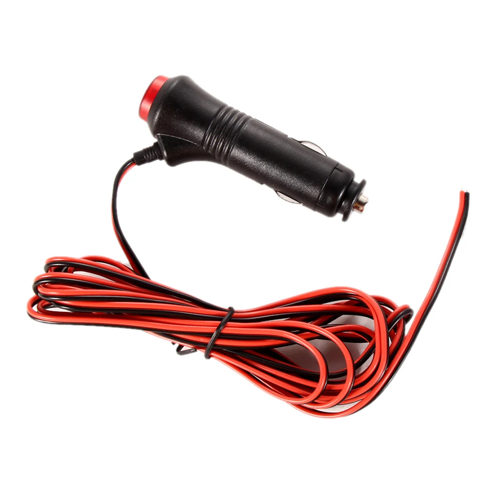 12V 24V Male Car Cigarette Lighter Socket Plug Connector On Off Switch 3M
