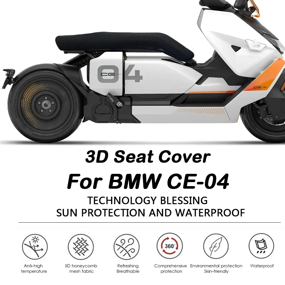 

CE04 Accessories Motorcycle Seat Cover For BMW CE-04 ce04 2022 2023 2024 3D Airflow Seat Insulation Seat Cover