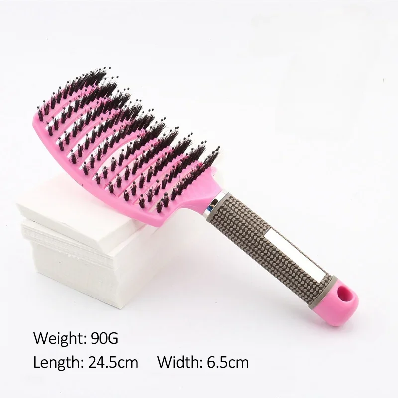 1pc Magic Demelant Brush Bristle Nylon Hairbrush Wet Curly Detangle Anti-Static Hair Brush Salon Professional Hair Styling Tools