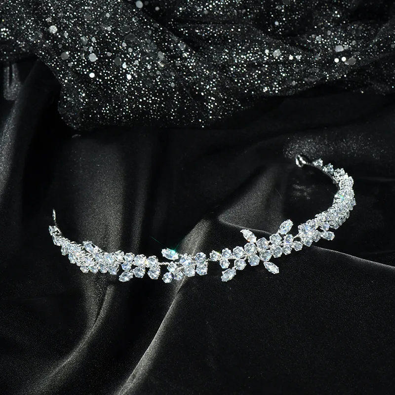 Luxury Bridal Headbands Wedding Hair Pieces Headdress Crystal Bride Hairband Tiaras For Women Wedding Hair Jewelry Headpieces