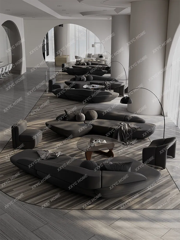 

Диван для деловых встреч QQBusiness, специальной формы, с изогнутыми углами, для зоны отдыха и приема гостей.