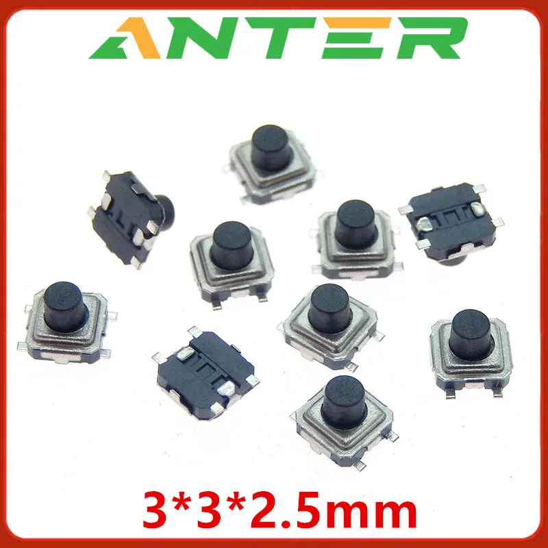 100PCS 3*3*1.5mm/2.0MM/2.5MM SMT Tactile Tact Mini Push Button Switch Micro Switch Momentary SMD 3X3X1.5MM