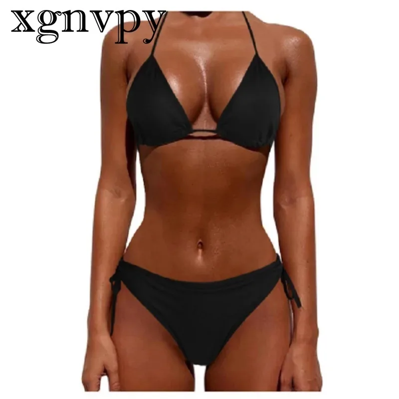 xgnvpy       Bikini Swimwear Set: 2-Piece Sexy Beachwear, Breathable & Comfortable, Stylish Summer Swimsuits for Women