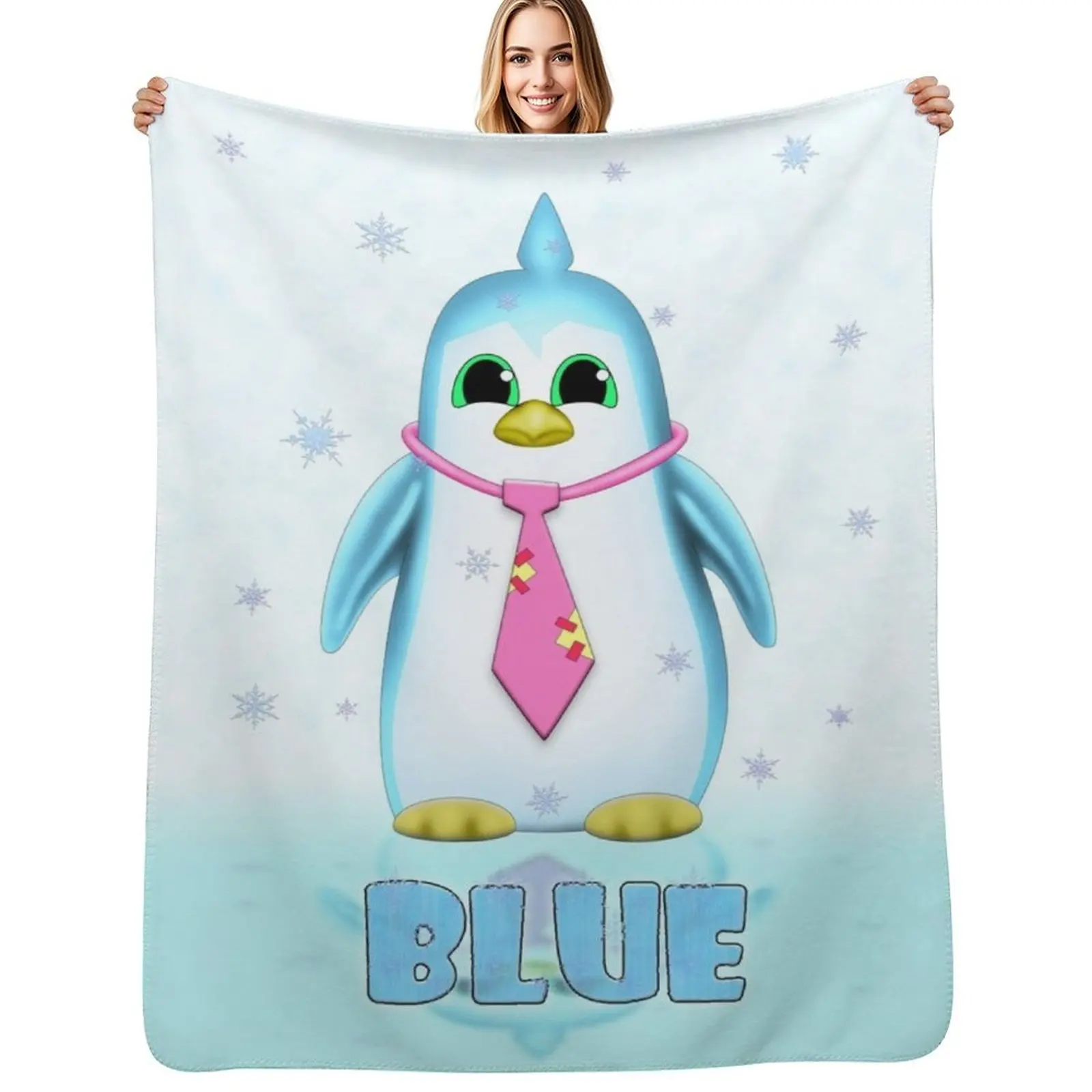 

Blue on Ice Throw Blanket Decorative Sofa Warm Blankets