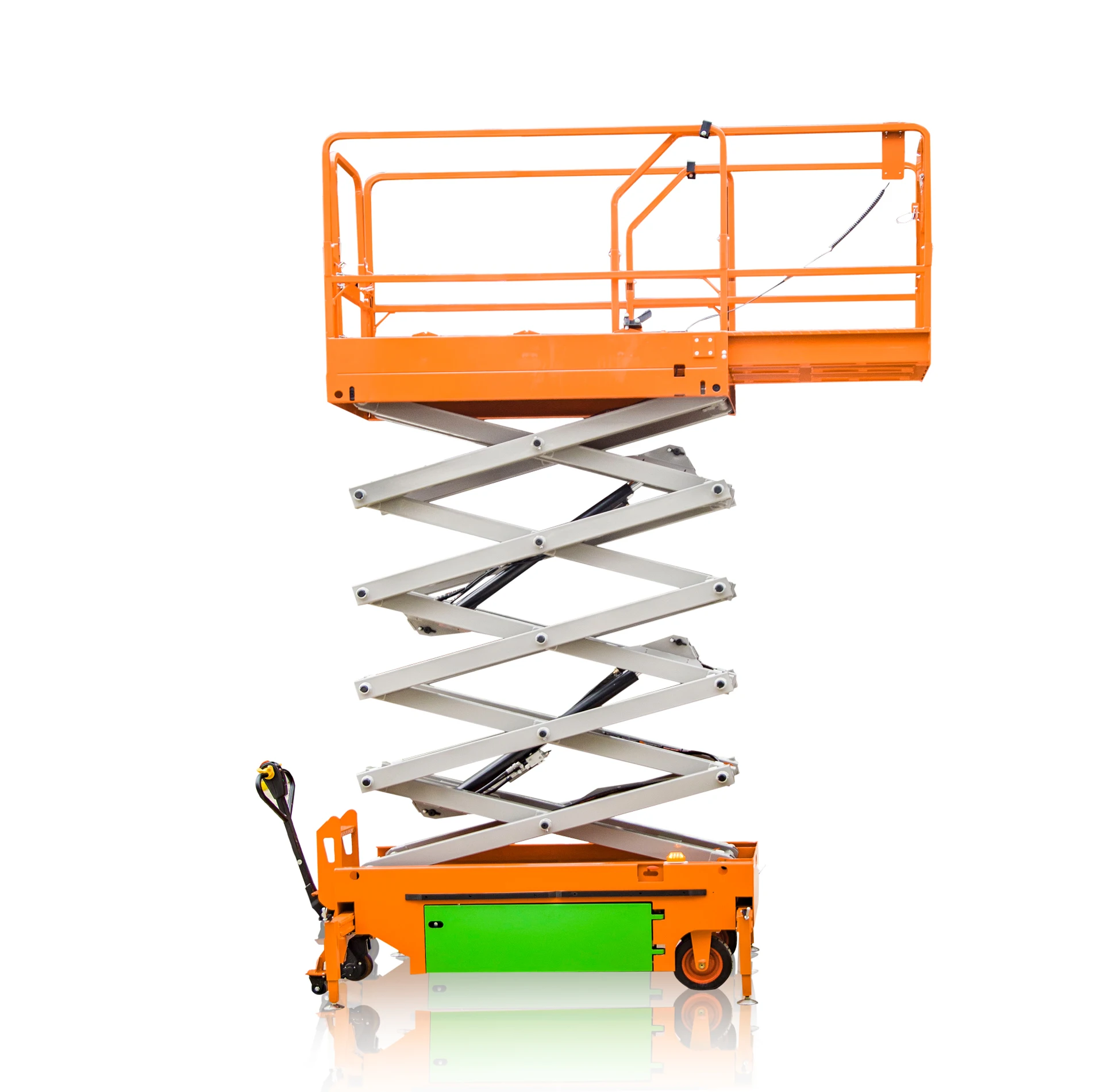 Electric-Hydraulic Semi-Automatic Platform Trolley Mobile Electric Lifting Platform Car on Sale Engine Motor Core Components