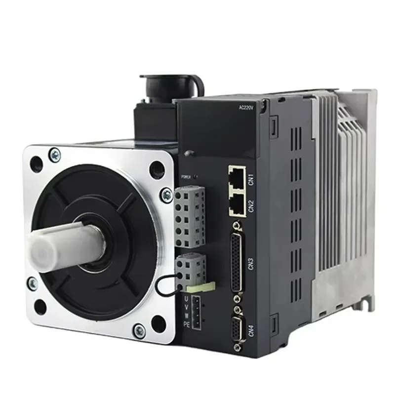6N.m Servo Motor with Driver Kit 220V 130 Flange Big Motor for CNC Machine Servo Driver 1.5kw Gear Box