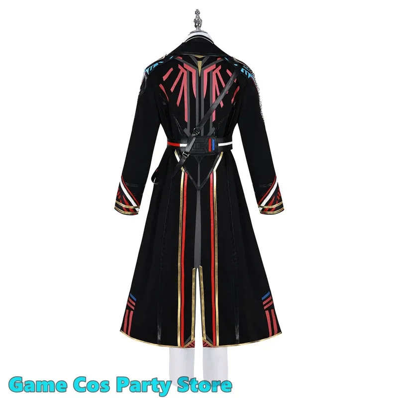 Anime Game Love and Deepspace Cosplay Costumes Caleb Black White Jacket Shirt Pants Hat Gloves Accessories Halloween Wig n.k.