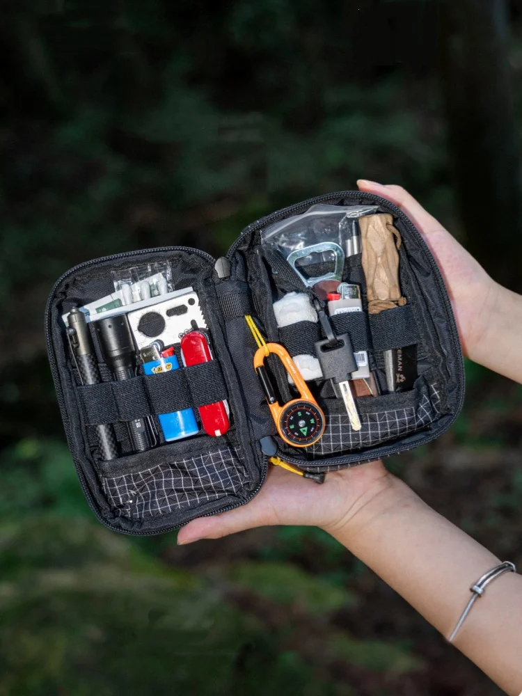 HIKEMAN Outdoor Taktische EDC Aufbewahrungstasche Werkzeugtasche Tragbarer Mini-Erste-Hilfe-Kasten – Detail 7