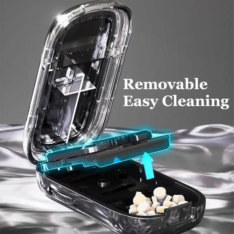 Portable Pill Cutter 1/2 & 1/4 Splitter Precise Tablet Divider with Storage Case Travel Pill Box