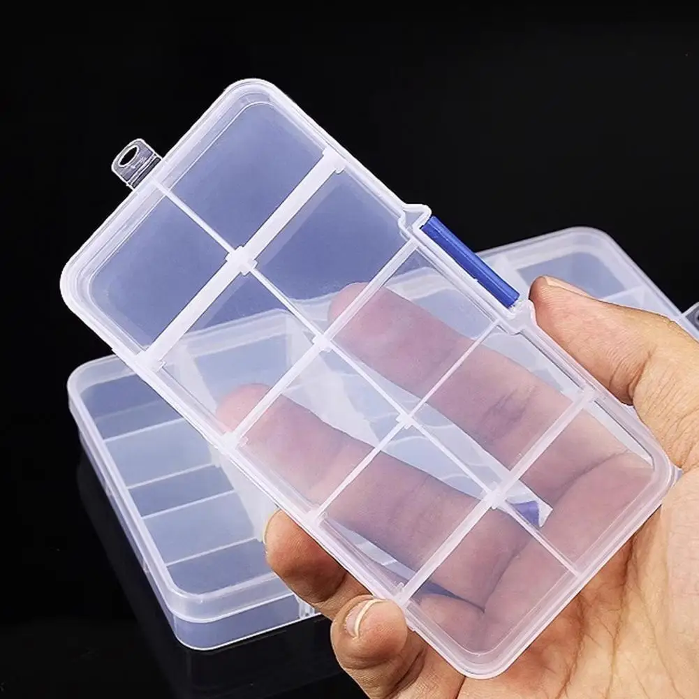 Modern Design Fishing Tackle Box Impact Resistant Fishing Tool Storage Box with 10 Compartments for Bait Lures Capacity