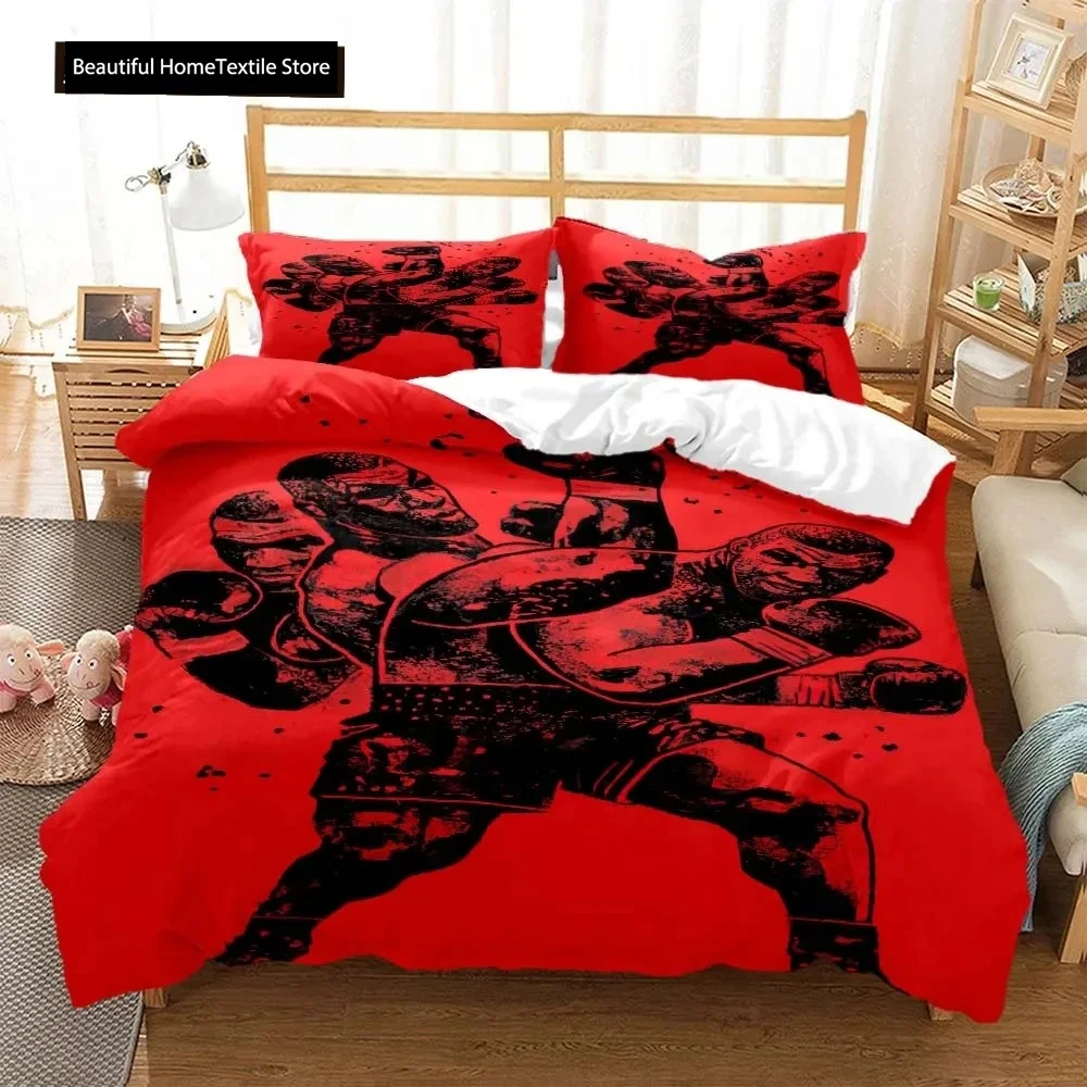 

Boxing Champion Mike Tyson 3D Cartoon Printed Bedding Queen Bedding Set Customized King Size Bedding Set Soft And Comfortable