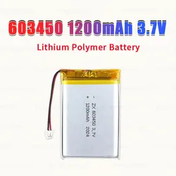 Lipo 603450 1200mAh 3.7V baterie litowe polimerowa bateria do narzędzia kosmetyczne zestawy słuchawkowe Bluetooth blokady drzwi linii papilarnych