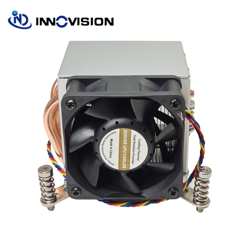 High performance 2u LGA2011/2066 square server heatsink cpu cooler fan with four heating pipe for Intel xeon cpu