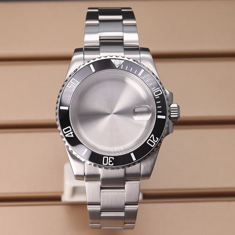 40mm Men's Watch Cases 20mm Bracelet For NH35 NH36 NH34NH38 4R36 Eta2824 Miyota8215 YACHT SUB Waterproof Watch Case Slide Buckle