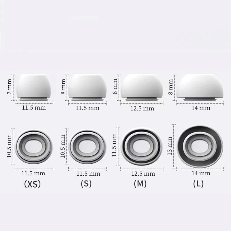Eartips For Airpods Pro1/2 Ear Pads Silicone Case Ear Caps Cushion Eartips Buds Soundproof Earphone Earplugs Apple Air Pods Pro