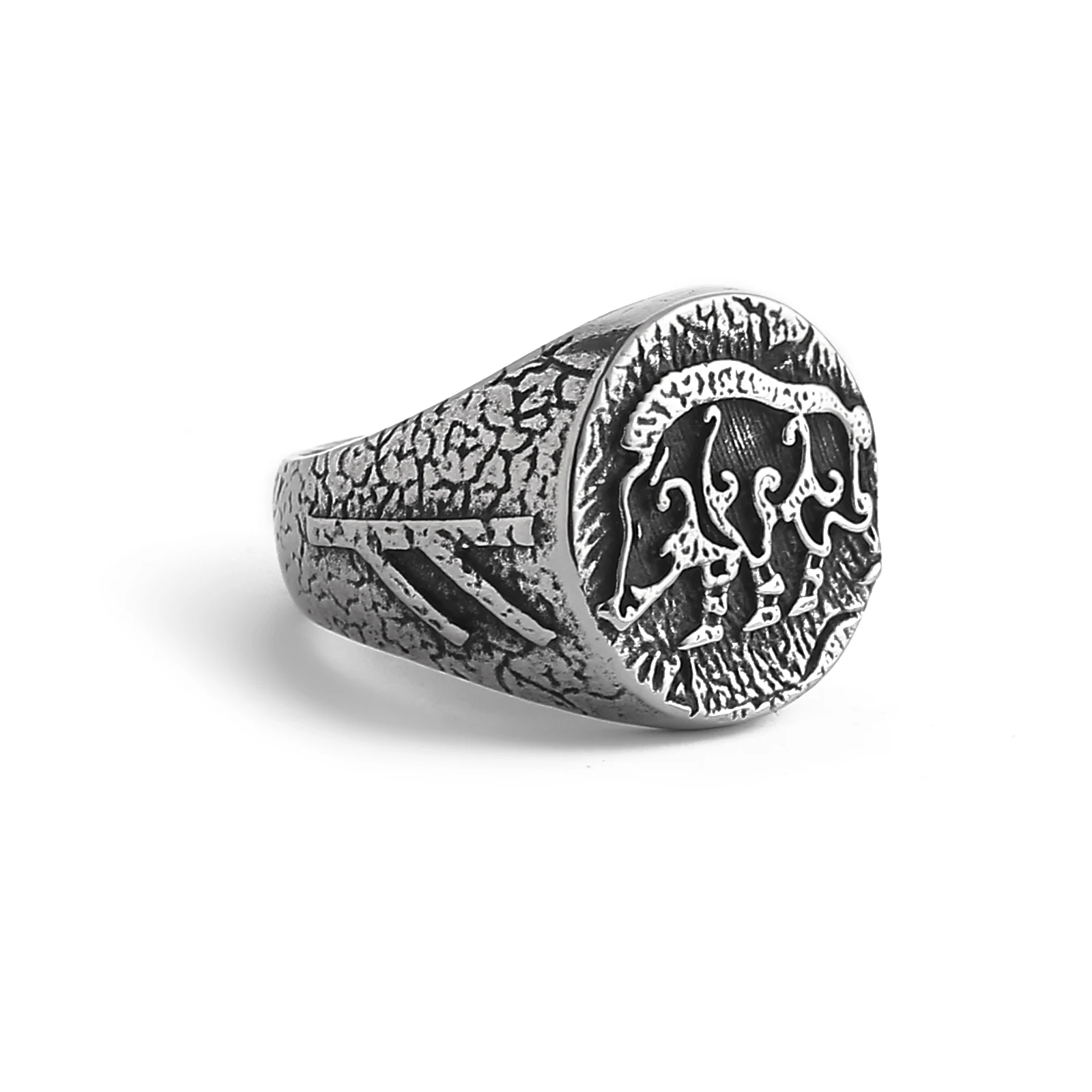 Nordic Design Viking Jewelry Stainless Steel Fryr Ring