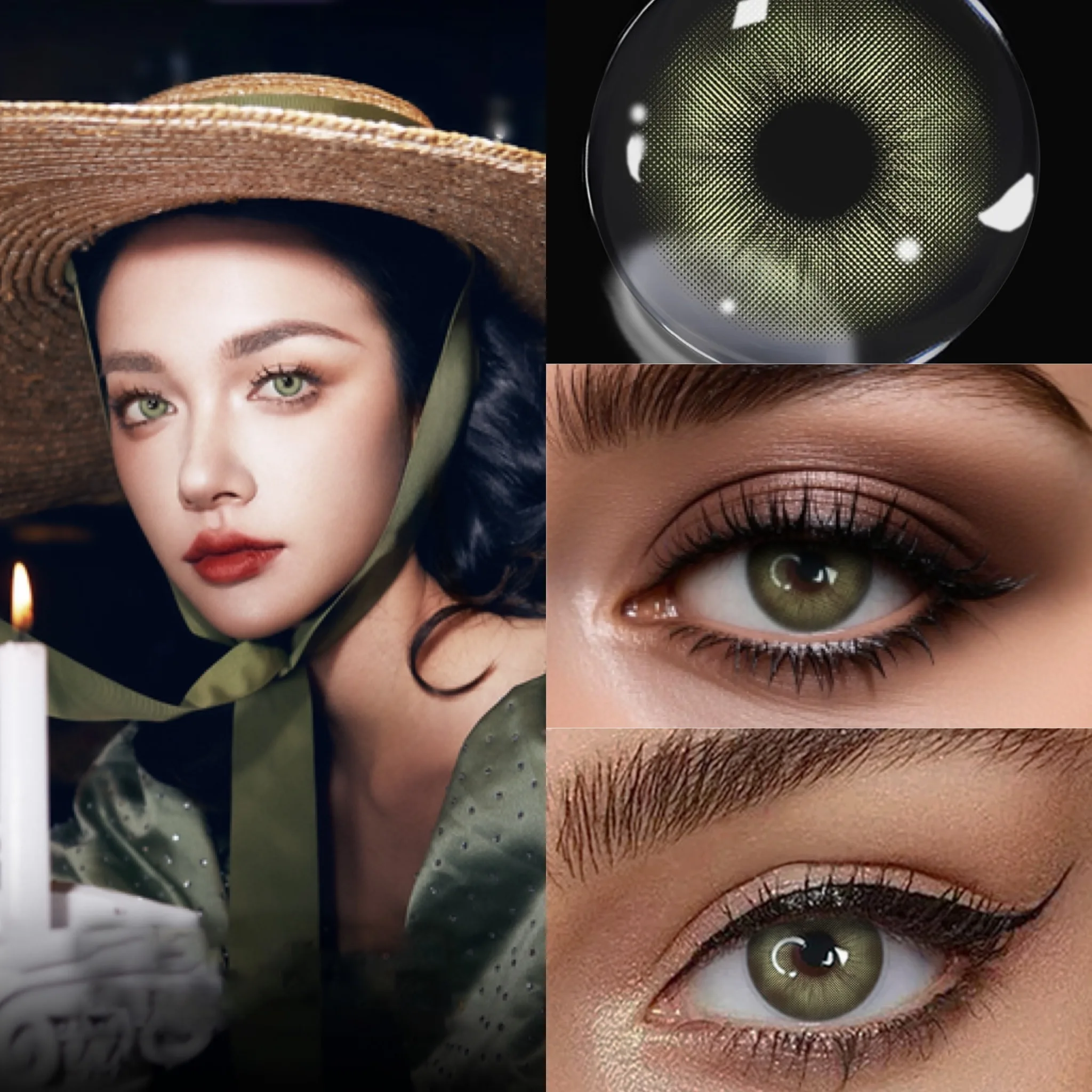 Visuashow Natural Blue Colored Contact Lenses | Small Pupil | Yearly Eyes Cosmetics Color Lens for Summer, Autumn & Holidays