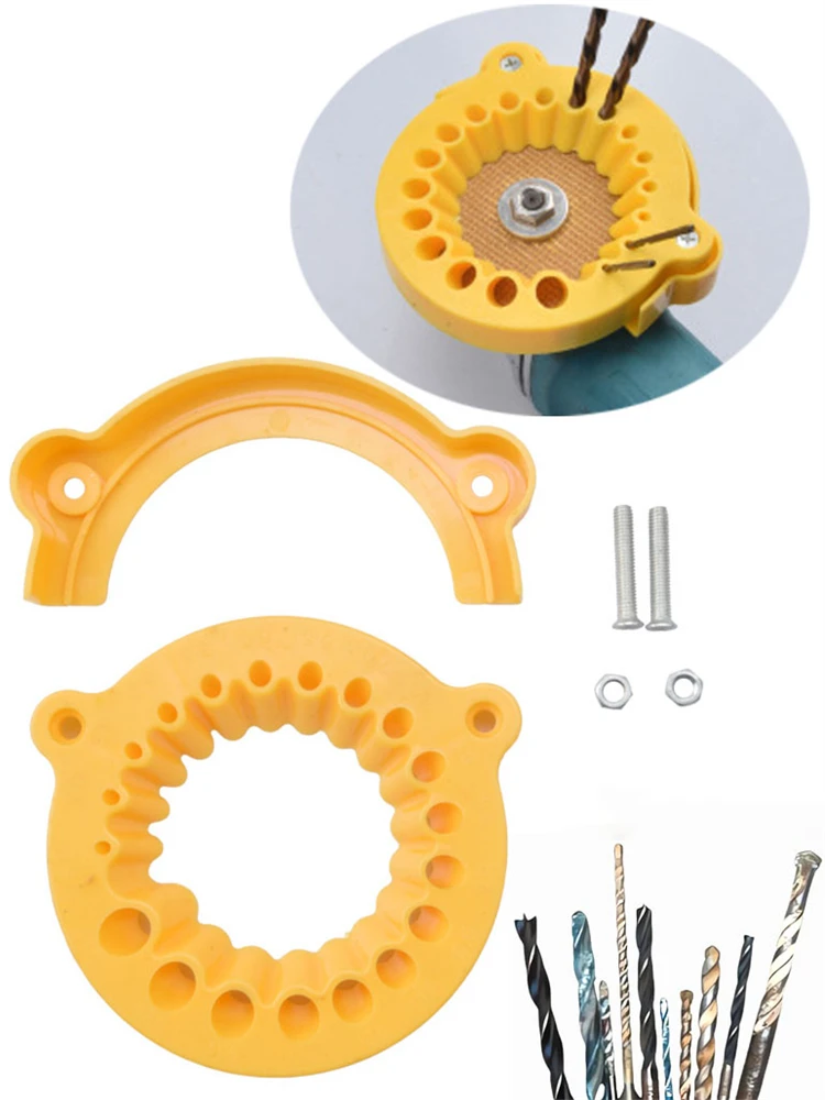 

Drill Sharpener Professional Replace Practical Easy to Install 20 Holes Drill Grinding Attachment Drill Sharpening Guide Tool