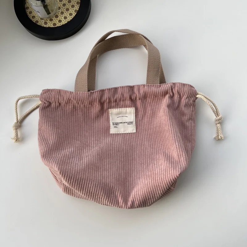 Children Portable Warm Bag Pack Lunch Box Insulation Package Food Picnic Pouch for Kids Simple Drawstring Organiser Bento Bag