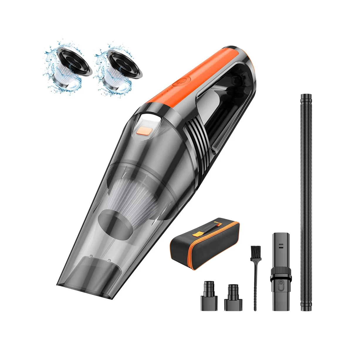 Aspirador de pó sem fio do carro, forte sucção, portátil, dupla utilização, limpeza portátil, desktop, 6000Pa