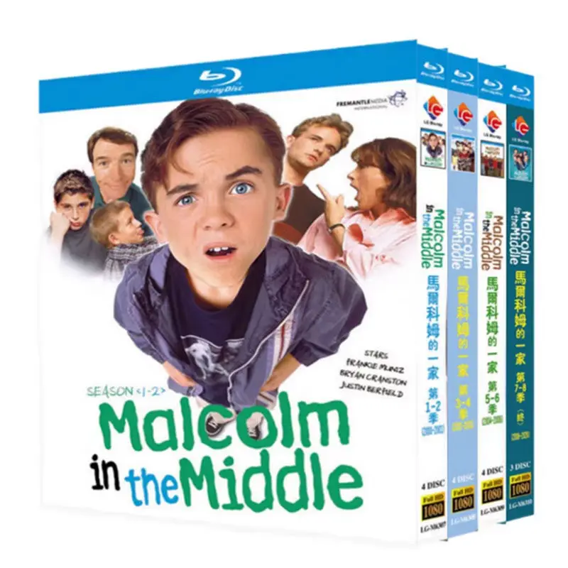 BD Blu-ray Disc Malcolm in the Middle Temporadas 1–8 Set de 15 Discos en Caja