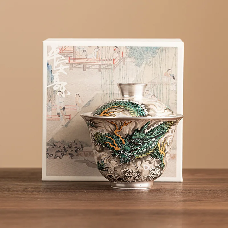 

Three Cover Bowl Household Chinese Kung Fu Tea Set High-grade Anti-hot Tea Bowl Single Gift Box