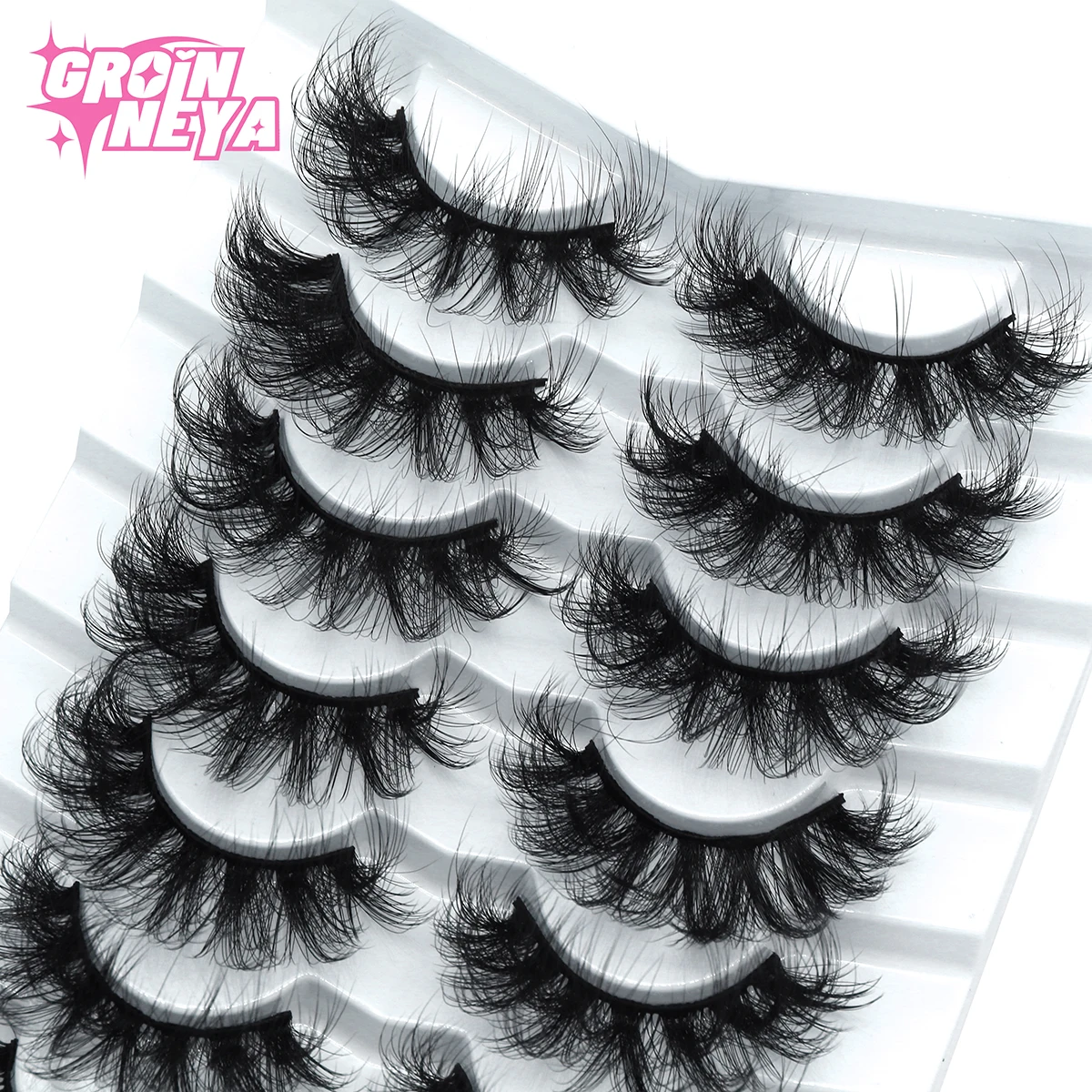 Lashes 7 Pairs Eyelashes Faux Mink Eyelashes Long Lasting Fluffy Mink Lashes Dramatic Volume lashes Extension Thick Long