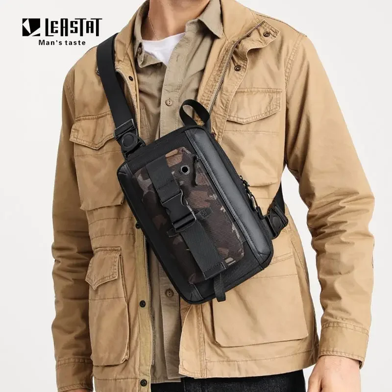 Shoulder Bag For Men Functional Crossbody Bag Men's Multi-functional Tactical Chest Bag Cross Border Sports Fashion Chest Bag