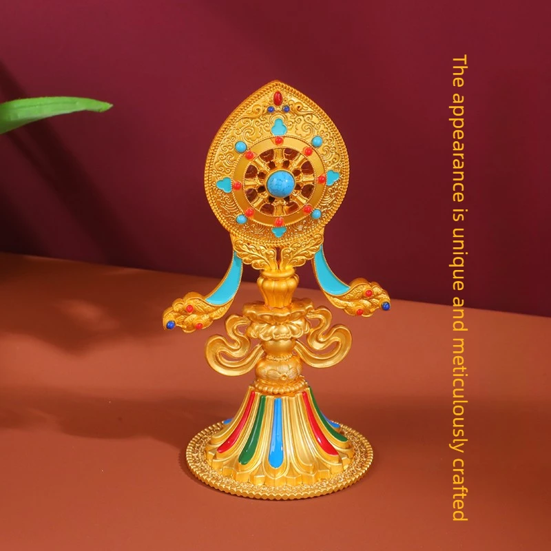 Tibetan Vajrayana Alloy Altar Decoration, Desktop Ornament for Home Temple, Buddhist Offering Supplies, Tabletop Home Decor