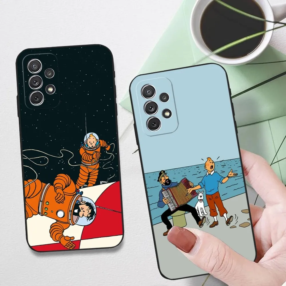 The Adventures of Tintin Phone Case for Samsung Galaxy S20 S21 S24 S23 S22 Ultra Fe Plus M54 A34 A54 A24 A52 A53 Coque