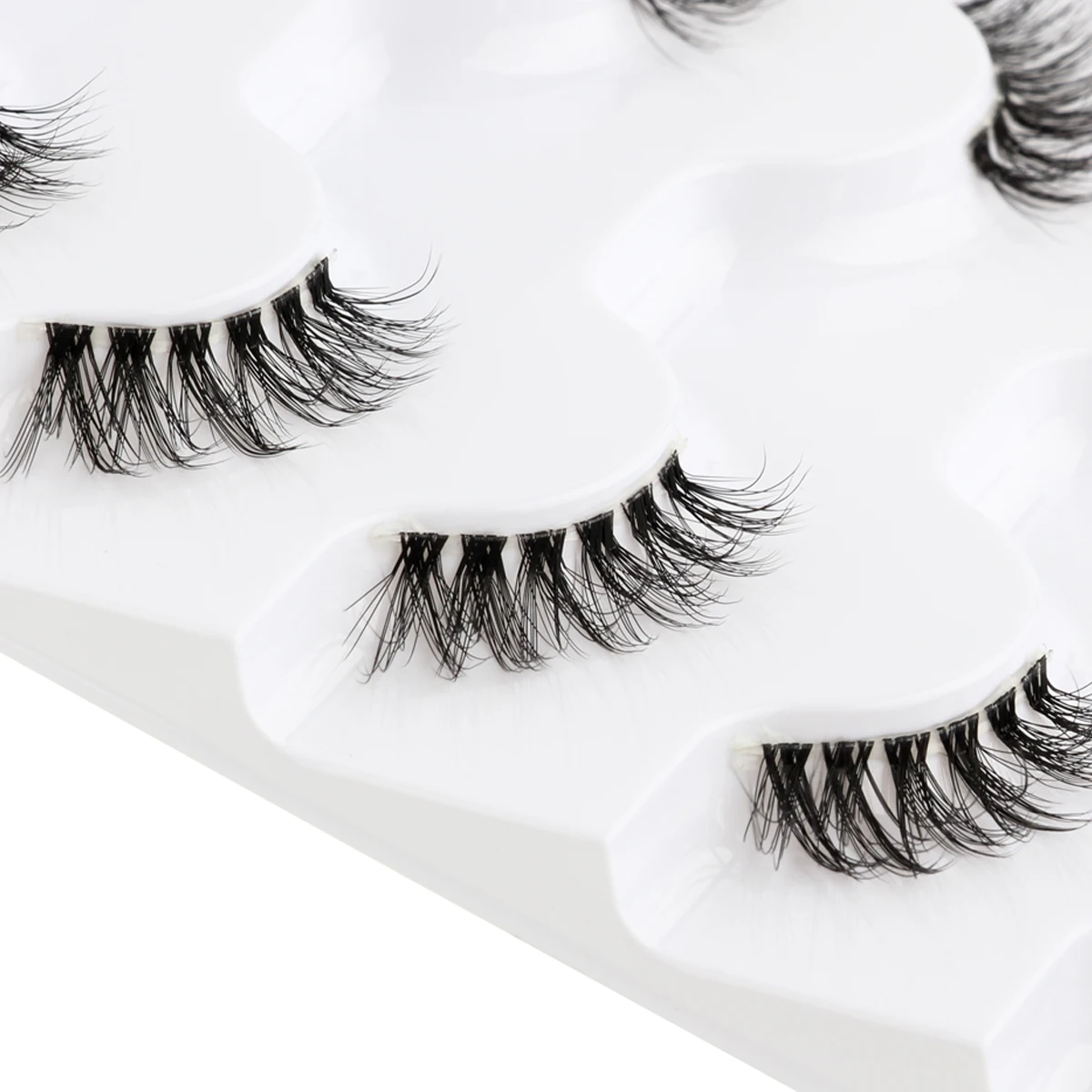 3/5/6 paia Natural Cat Eye Lash ciglia finte strumento per il trucco Wispy Half Lashes Fluffy Volume Extension ciglia Soft 3D Faux Cils