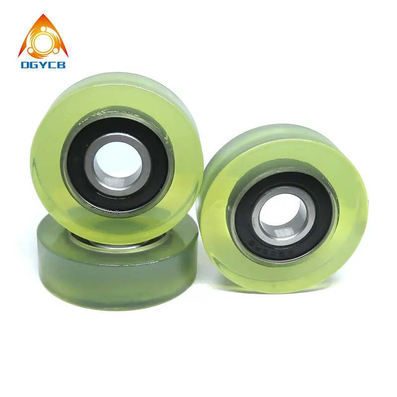 1pcs 60mm Diameter PU Plastic Coated Rollers 17x60x18 PU620360-18 Polyurethane 17*60*18 Rubber Covered Guide Pulley Wheel